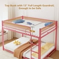 thumbnail image 4 of Zimtown Full-over-Full Bunk Bed, Low Profile Junior Bunk Bed Frame, Pink, 4 of 10