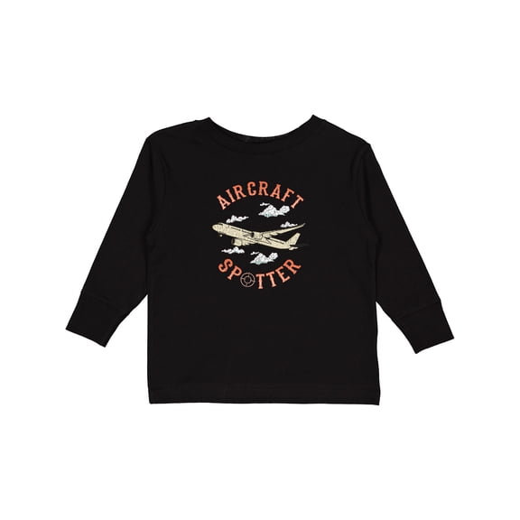 Inktastic Aircraft Spotter Plane Lover Boys or Girls Long Sleeve Toddler T-Shirt
