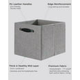 thumbnail image 4 of Foldable Fabric Storage Bins Cubes, 13x15x13 Inch Kallax Cubby Bins with Dual Handles, Dim Gray, 4 Pack, 4 of 14