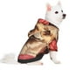 thumbnail image 2 of Fotbe Vintage Red Flower Chihuahua Sudadera con Estampado para Perros Pequeños – Suéter con Capucha para Mascotas, Tela Suave de Forro Polar con Bolsillo-Medium, 2 of 7
