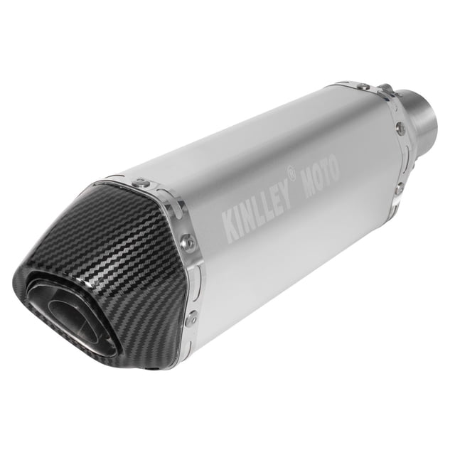Escape deportivo para moto Plata 35/51mm plateado