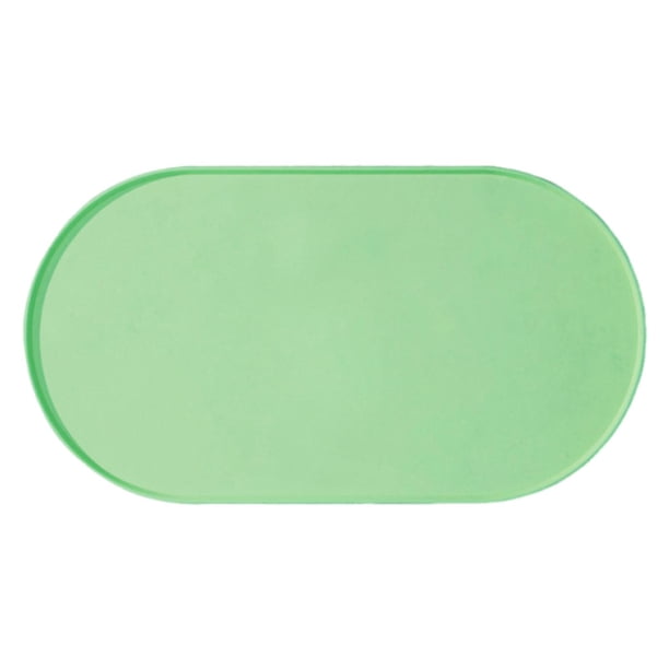 Tapete de silicona antiderrames para comedero de cachorros y gatos con borde elevado para cuenco de perro Verde