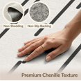 thumbnail image 3 of ODIKA 2'x3' Black White Vertical Washable Accent Rug Staggered Geometric Minimalist Abstract Pattern Pet Friendly, Bedside Mat for Bedroom, Nursery, RV, 3 of 4