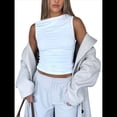 thumbnail image 1 of Camisetas Sin Mangas de Verano para Mujer Blancas L, 1 of 9