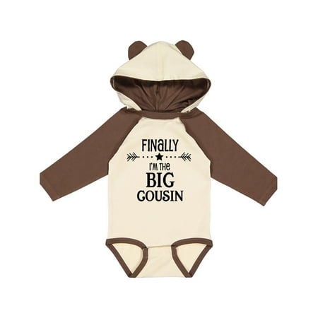 

Inktastic Finally I m the Big Cousin Gift Baby Boy or Baby Girl Long Sleeve Bodysuit