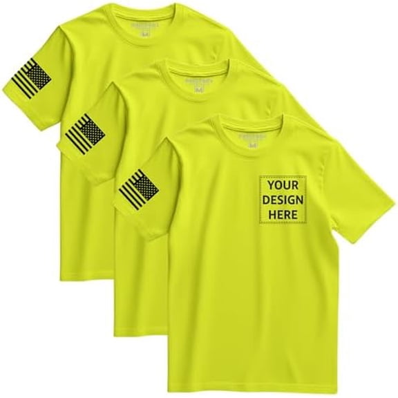 3 Pack Shirts for Men, Custom Shirts Safety Hi Visibility Customized Small Business Work Workwear Uniform Hi Vis Construction Black$$Tools & Hardware Other