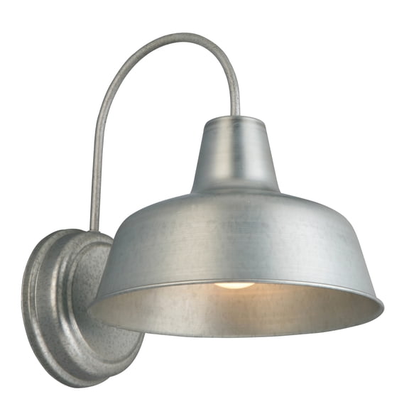 Mason Barn Light Indoor/Outdoor Wall Mount Modern Industrial Farmhouse Design House Wall Light for Patio, Garage, Bathroom, Office, Kitchen, 8-Inch, Painted Galvanized, WM552096