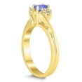 thumbnail image 2 of SZUL Women's 5X3MM Tanzanite and Diamond Twist Ring in 10K Yellow Gold, 2 of 4