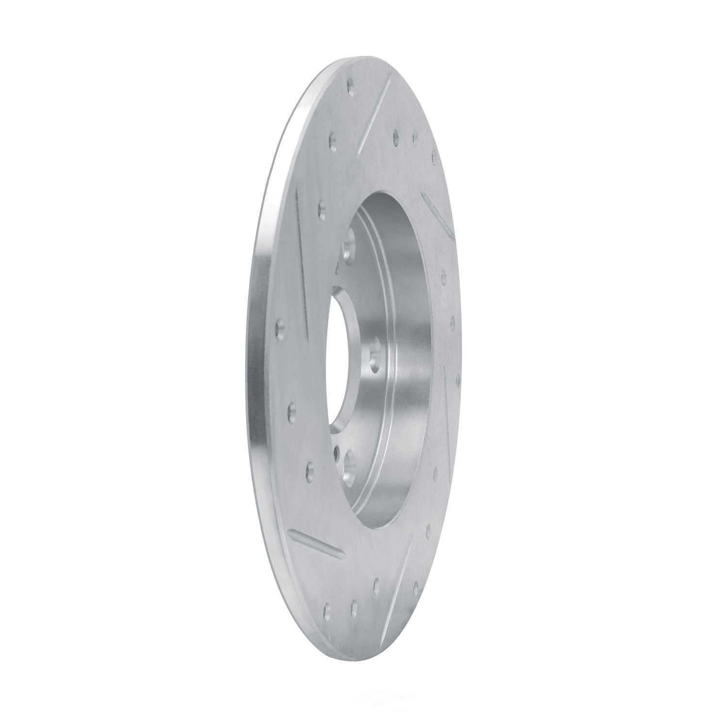 Dynamic Friction Company 631-76082L DFC Brake Rotor - Drilled And Slotted - Silver