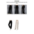 thumbnail image 5 of Women's Soft Knit Long Pants with Elastic Waist Brushed Heavy Rib Fabric, 5 of 5