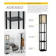 thumbnail image 5 of Adesso® Wright Shelf Floor Lamp, 63", Black/Natural, 5 of 5