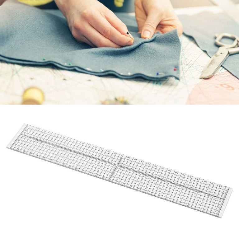 Quilting Ruler, 12.20 X 1.97 Inch Clear Scale Highly Durable Acrylic Sewing  Ruler Transparent Flexible Cutting Ruler Clear Ruler For Cutting Fabric