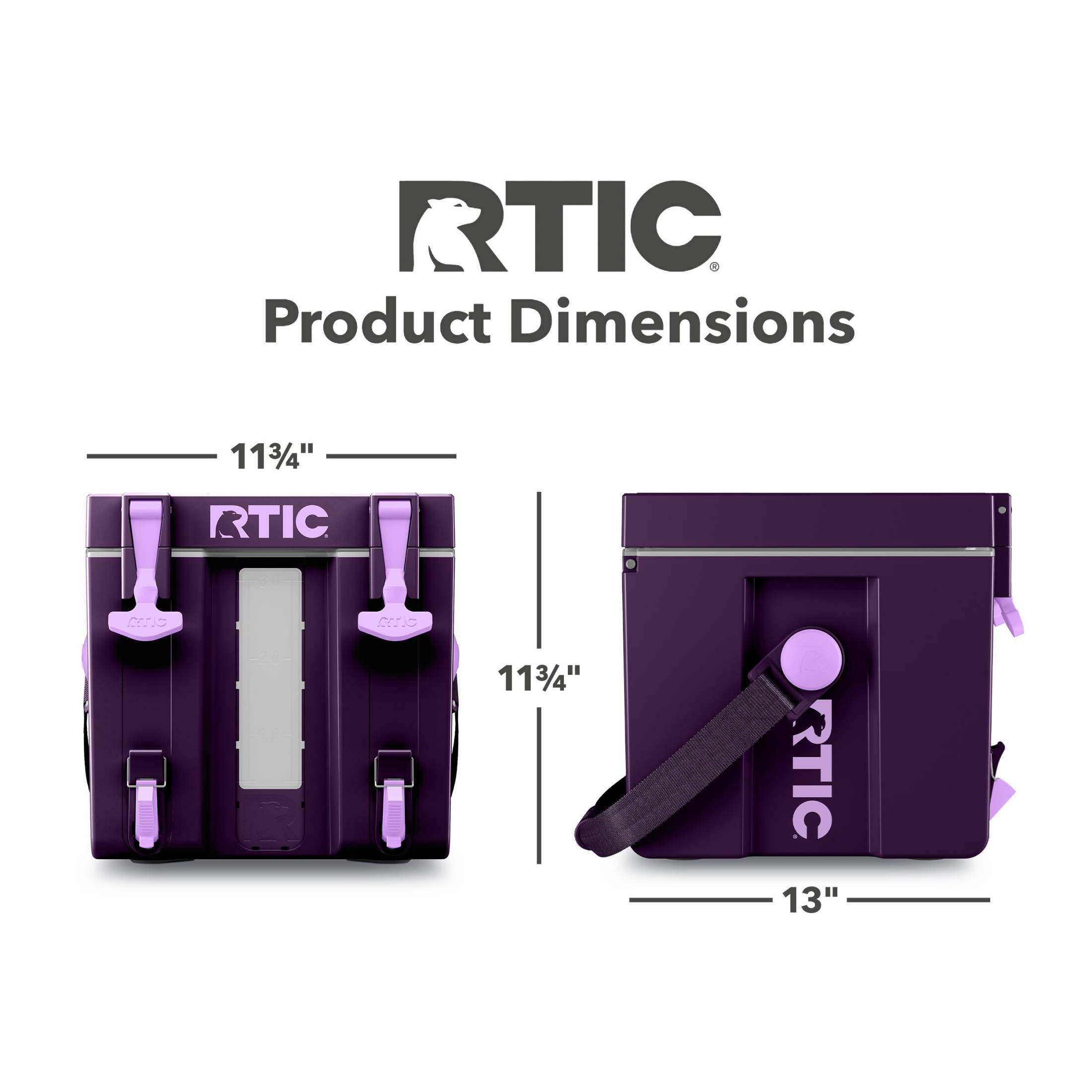 RTIC Halftime Water Cooler, 3 Gallon Hard-Sided Water Cooler, Plum/Lavender