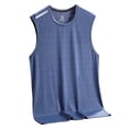 thumbnail image 1 of Ramiter Mens Light Weight Quick Dry Sleeveless ProtectionRash Guard Shirt Cotton Tank Top Men Blue,5XL, 1 of 5