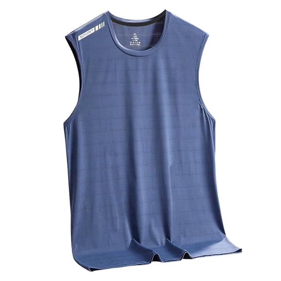 NIEWTR Men's Workout Tank Tops Sleeveless Gym Shirts Bodybuilding Fitness Muscle Tee Shirts Moisture Wicking XXXXL,Blue