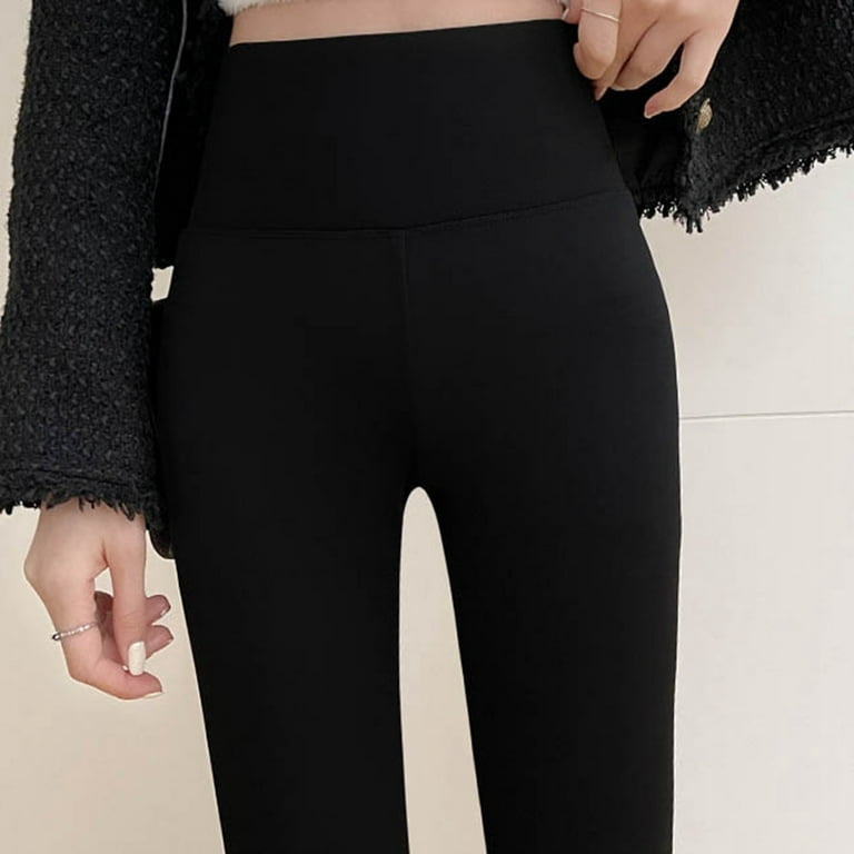Ladies Soft Thermal Underwear Cold Weather High Waist Shaping Leggings Lamb  Wool Pants Outdoor Fashion Thicken Plush Winter Warm Lined Base Layer  Casual Bottoms 