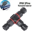 thumbnail image 1 of 3 Way T Pole Core Joint Outdoor IP68 Waterproof Electrical Cable Wire Connector, 1 of 8