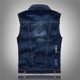 thumbnail image 4 of Ceisia Men's Regular-Fit Turn-Down Collar Single-Breasted Washed Denim Sleeveless Vest Gift, 4 of 9
