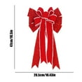 thumbnail image 3 of Christmas Decorations Red Christmas Bows Outdoor 18.9x11.02in Large Double Linen Christmas Tree Topper Bow Wreath Bow with Glitter Gold Edge Christmas Tree Decorations Holiday Party Home Decor, 3 of 6
