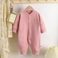 thumbnail image 2 of CAUYDY Baby Boy Gift Newborn Clothes Preemie Long Sleeve Bodysuit Infant Boys Sleepers Fall Winter Toddler Romper Pajamas 0-3M 6-9M 12-18M Pink for Sizes 0-3 Months, 2 of 5