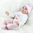 thumbnail image 3 of PYD 22INCH Reborn Dolls Realistic Handmade Soft Silicone Vinyl Adorable Newborn Girl Doll, 3 of 7