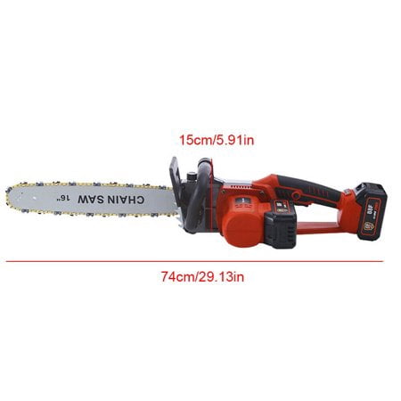 Logging Saw Heavy Duty Electric Power Chainsaw 16" Chain Saw 16"Cordless Electric Chain Saw Wood Cutter One-Hand Saw Woodworking Chainsaw Woodworking Tool