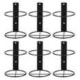 thumbnail image 1 of 6 Pcs Support de Bouteille Mural Noir Carré pour Maison Bar Café Décoration, 1 of 8