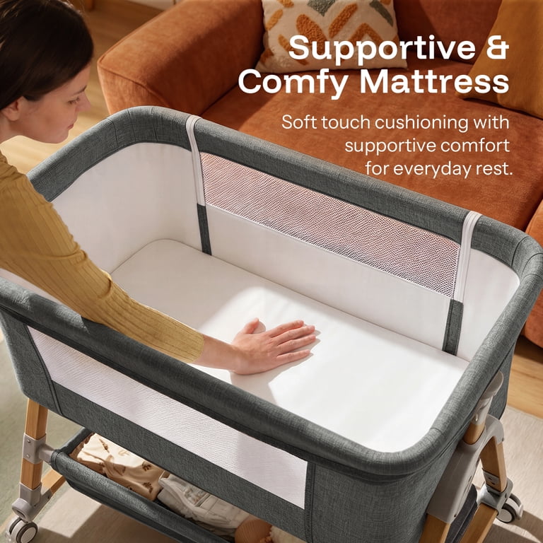 HARPPA 3-in-1 Bassinet Bedside Sleeper, Height Adjustable photo 3