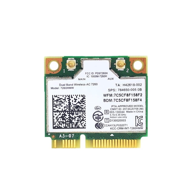 Tarjeta De Red Inalámbrica 2.4G + 5 G 7260Ac Tarjeta Wifi Gigabit 04X6010 Tarjeta Adaptadora Pcie Adaptador De Red Inalámbrica Bluetooth 4.0 Para Lenovo S410 / E440 / E540 / S440 / S410 Minnieouse EL011707-00