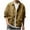 Khaki, variant on Dagugfen Jackets for Men Button down Loose Casual Outdoor Camping Fishing Outwear with Multi Pockets