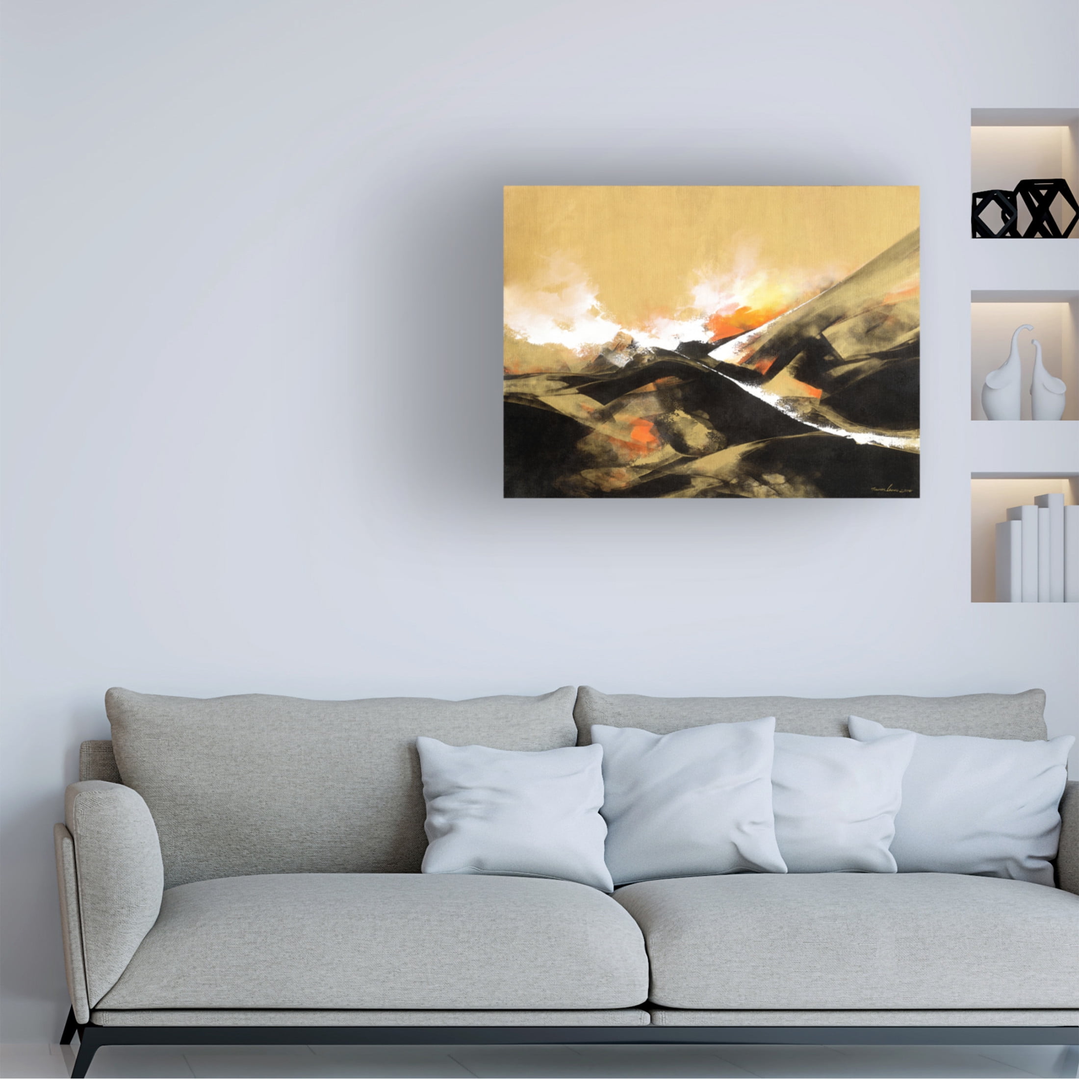 Canvas Wall Art - Thomas Leung 'The Golden Time' Wall Art for Living Room, Bedroom, or Office Décor by Trademark Fine Art - 24 x 18 Inches