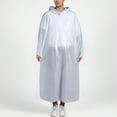 thumbnail image 2 of AWZXDE Disposable Portable Thickened Loose Rain Poncho for Men and Women, Multifunctional Casual Wear for Rainy Days White,One Size, 2 of 4