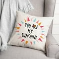 thumbnail image 3 of Creative Products You Are My Sunshine Pastel Tones Design 16 x 16 Spun Poly Pillow, 3 of 3