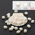 thumbnail image 2 of 1 Box 50PCS Beige Baroque Large Hole Natural Pearls Bead Rice Shaped Freshwater Summer Oval Irregular Cultured Loose Pearl Beads for DIY Jewelry Making Bracelets Necklaces DIY Craft Supply, 2 of 9