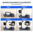thumbnail image 2 of 4 Wheels Mobility Scooter for Adults&Seniors, 350W Electric Powered Wheelchair Device with Extended Battery, Dual Baskets, Rotating Seat, Compact Duty Mobile for Elderly, 2 of 5