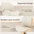 thumbnail image 5 of Hawsaiy Swivel Bar Stools Set of 2, Adjustable Height Faux Leather Bar Stools with Back, Double-Layer Upholstered Counter Height Bar Chairs for Kitchen Island, White, 5 of 10