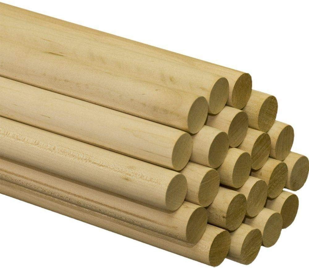 8 x 1//5 Inch 50 pc Colorful Dowel Rods Wooden Craft Sticks For School Teachers