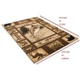 thumbnail image 4 of Handcraft Rugs Cabin Rug  Lodge, Cabin Nature and Animals Area Rug  Modern Geometric Design Cabin Area Rug  Abstract, Multicolor Design Moose/Kayak/Fishing Equipment/Big Fish 2x 3 feet Doormat, 4 of 6
