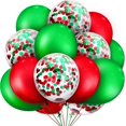 thumbnail image 1 of 105 globos redondos de látex y confeti para Halloween, 30 cm (rojo y verde), 1 of 5