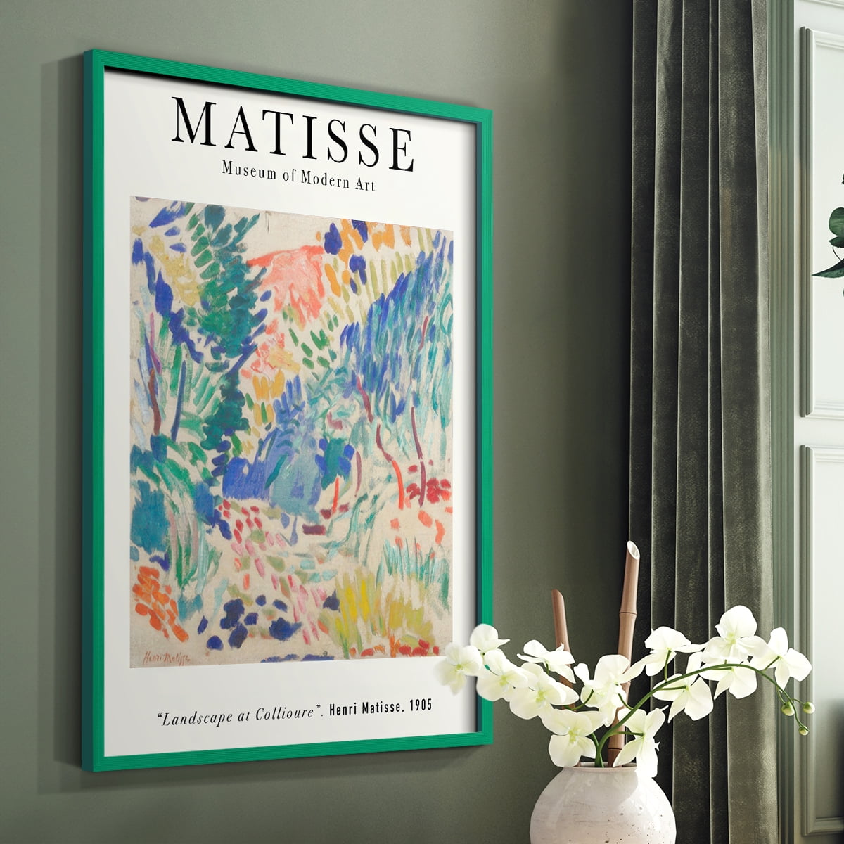 Matisse CLXXVI Framed Print in Green Solid Wood 8 x 10 Framed Print
