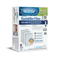 BestAir H100 Humidifier Replacement Wick Filter for Holmes models 5.8" x 7.8" x 3.4" (3 Filters)