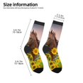 thumbnail image 2 of Goofa Horse Sunflowers Pattern Children's Crew Socks, Kids' Daily Wear and Sports Socks, Breathable Socks, Sports Socks, Moisture-Wicking Socks for Children, 2 of 6