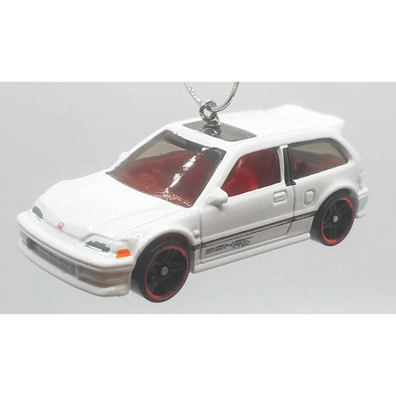 Christmas Ornament for 1990 Honda Civic EF White Red