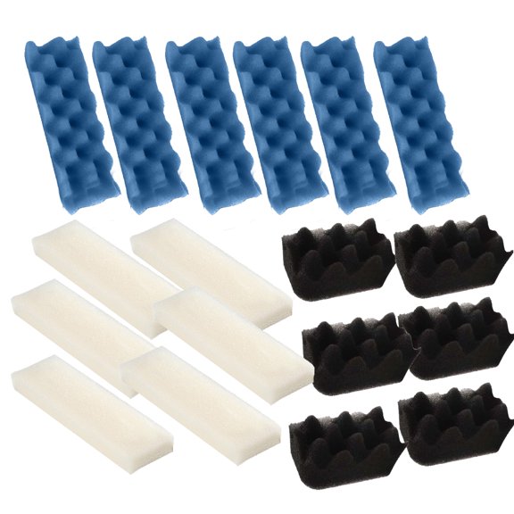 Delapan Bio Foam Max Inserts Set Compatible with Canister Filters and Fluval 306,307 Aquarium, 18 Pack