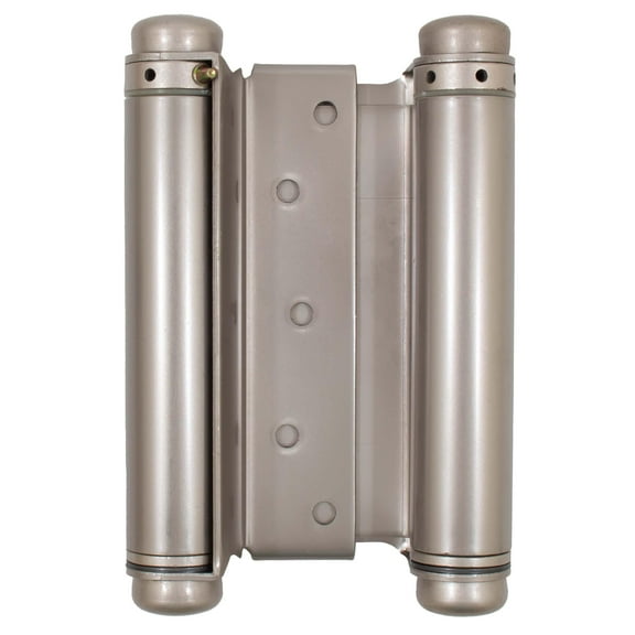 Heavy-Duty Double Acting Spring Hinge, 6 Inches, Fits Doors 1-1/4" to 1-3/4" Thick, 1-Pack, Satin Nickel by Stone Harbor Hardware