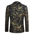 thumbnail image 5 of COOFANDY Men's Floral Tuxedo Jacket Luxury Embroidered Wedding Blazer Dress Suit for Party Dinner, 5 of 9