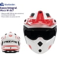 thumbnail image 2 of Casco para Motocicleta Bluelander de Doble Visera con Certificación ECE, Blanco, Talla M, 2 of 5