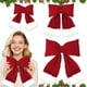 thumbnail image 1 of Decoración de lazo de Navidad | Corbata de moño de terciopelo 3D grande | Adorno colgante decorativo rojo verde | Elegante colgante de pared interior y exterior | Decoración reutilizable del centro, 1 of 9