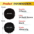thumbnail image 2 of 2 Pack Afro Puff Drawstring Ponytail Hair Extension Synthetic Fluffy Kinky Curly Hair Puff Bun Updo Hair Pieces Afro Donut Chignon Hairpieces Extensions, 2 of 14