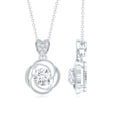 thumbnail image 3 of Rosec Jewels Lab Diamond Necklace with Swirl and Heart (6 mm, EF-VS Grade, with Chain) - Ready to Gift, 925 Sterling Silver, 3 of 6